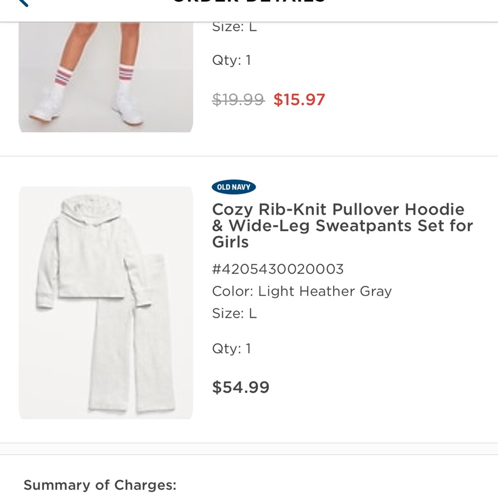 Old navy rib knit lounge set girls 10-12